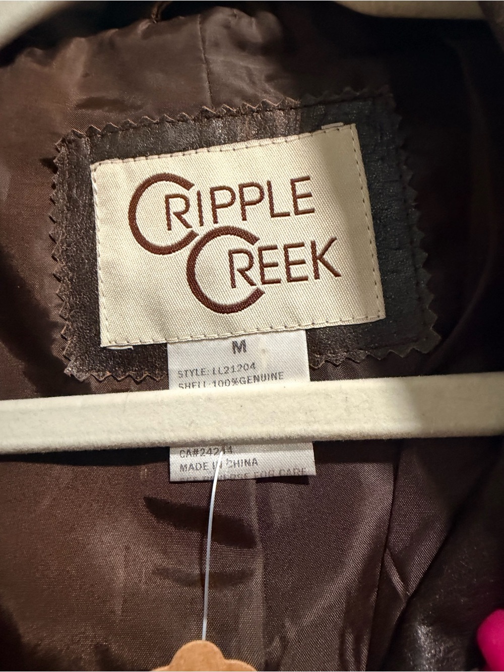 Cripple Creek Women's Brown Studded Leather Jacket - Picture 4 of 7